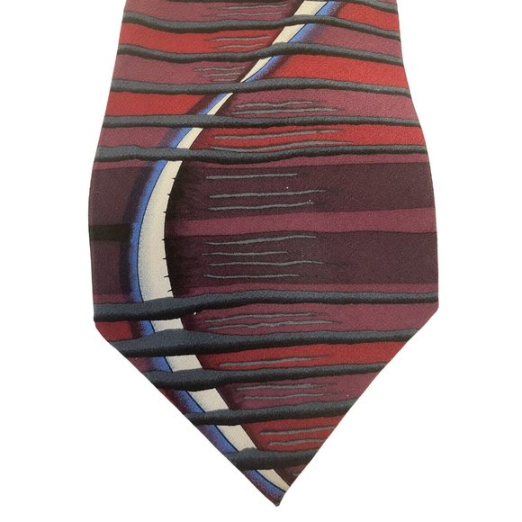 Men's Necktie J Garcia Tie Emerald City Collection 14 100% Silk - Picture 2 of 5